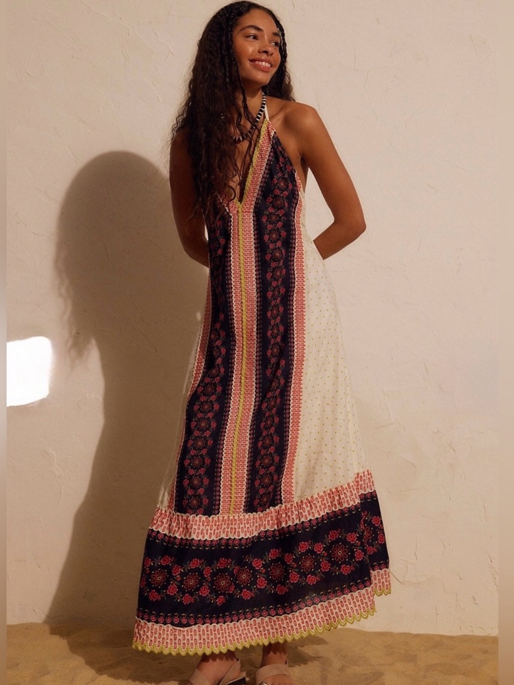 Free People Cubana Maxi Dress in Ivory Combo NWT Various Sizes